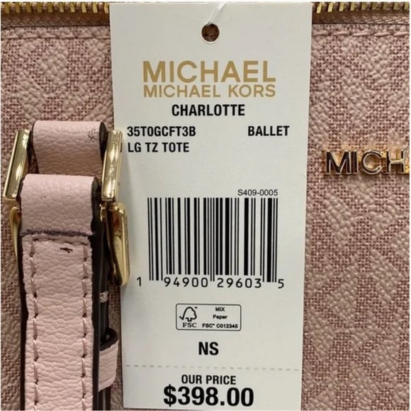 MICHAEL KORS Charlotte Large Top Zip Tote Ballet - Picture 16 of 16